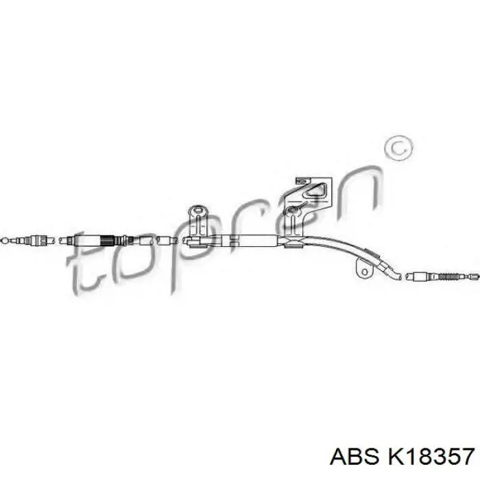 Купить K18357 ABS Трос стояночного тормоза задний левый