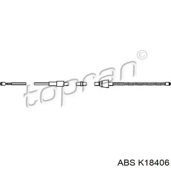 Задний трос ручника K18406 ABS