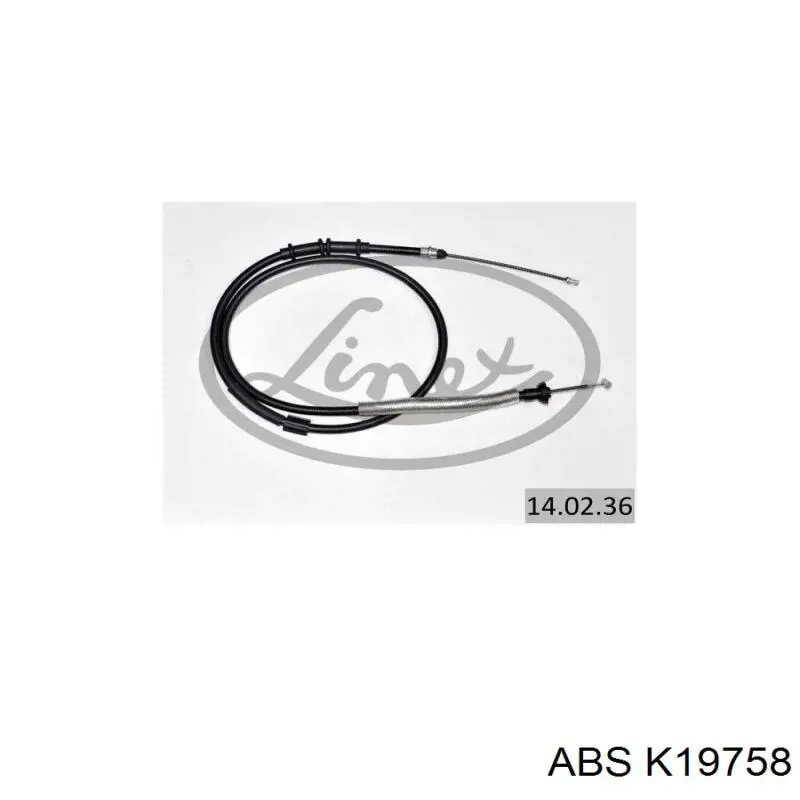 Трос стояночного тормоза задний правый ABS K19758 цена, от 11.21 USD