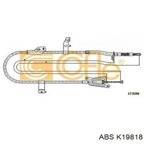 Купить K19818 ABS Задний правый трос ручника