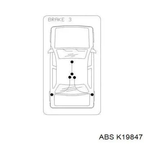 Трос ручного тормоза задний ABS K19847 цена, от 20.26 USD