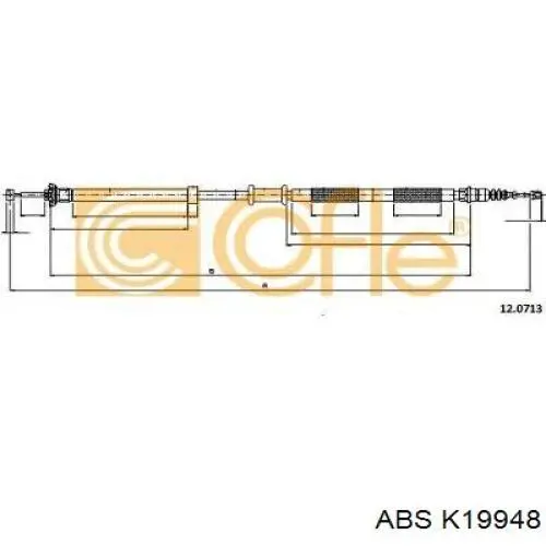 Задний правый трос ручника GCH601 TRW
