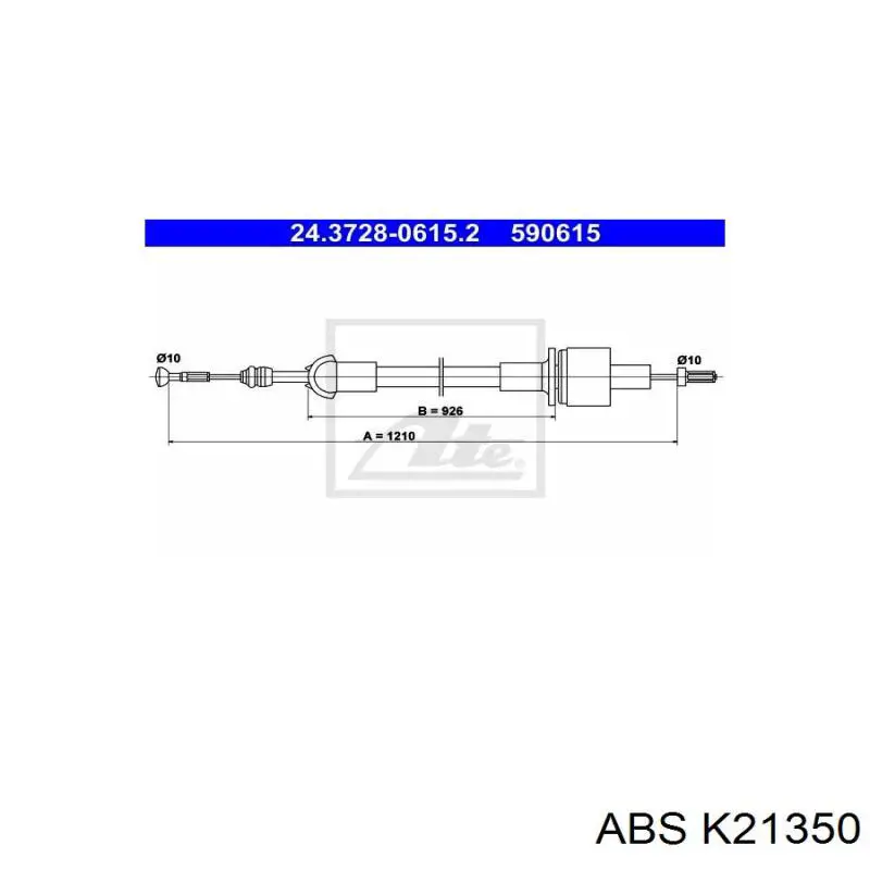 Трос сцепления ABS K21350 цена, от 9.24 USD