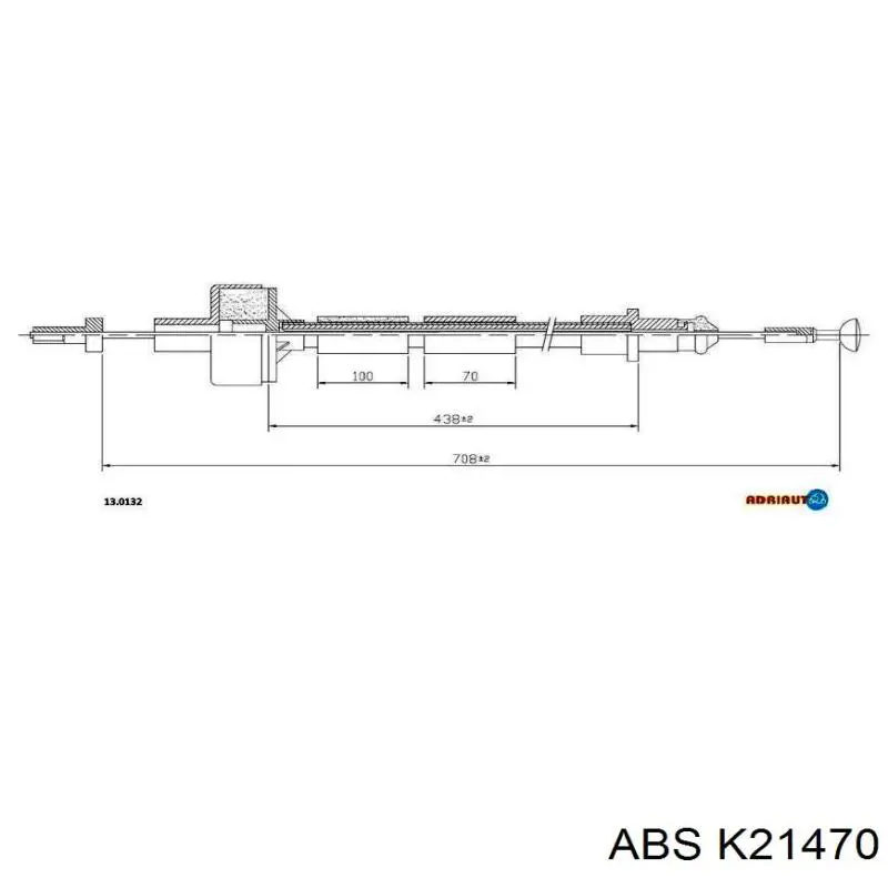 Трос сцепления K21470 ABS