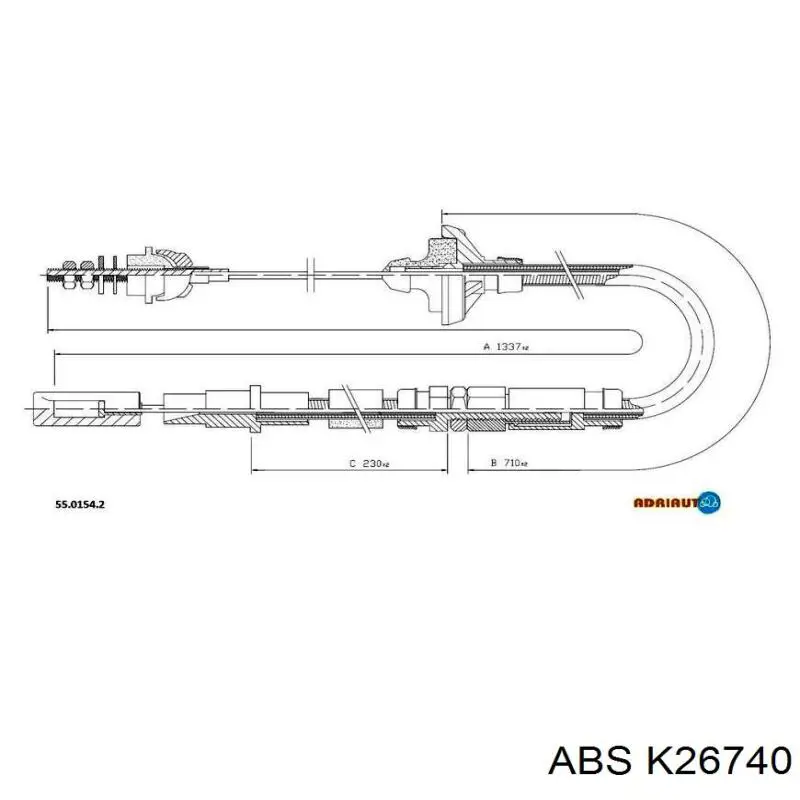 K26740 ABS трос сцепления