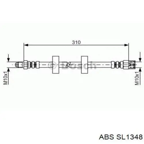 SL1348 ABS Гибкая тормозная трубка задняя