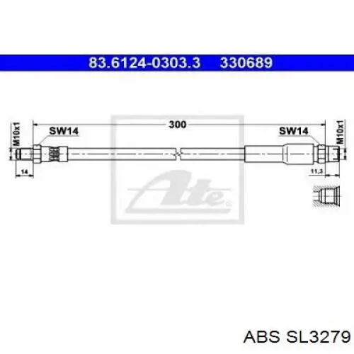 Купить SL3279 ABS Задний тормозной шланг