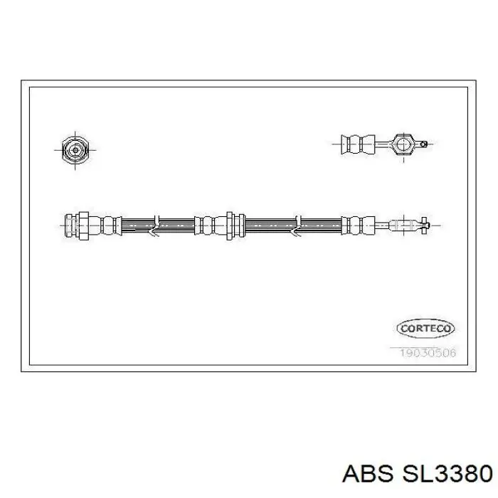 Шланг тормозной передний ABS SL3380 цена, от 11.08 USD