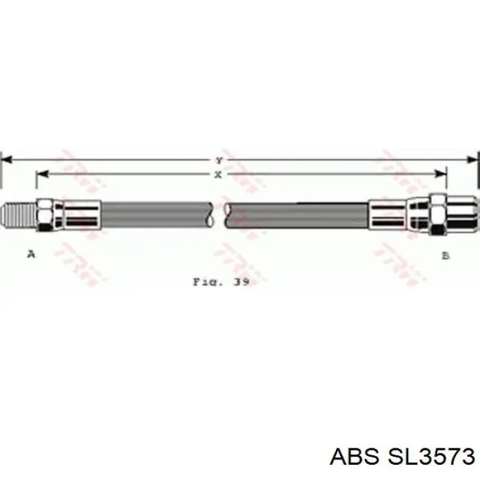PHB213 TRW Гибкая тормозная трубка передняя