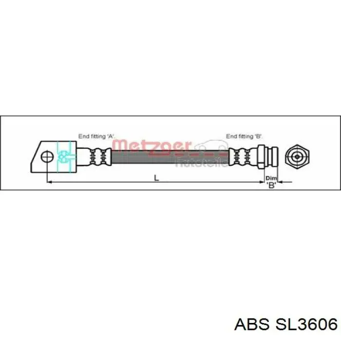 Купить SL3606 ABS Задний тормозной шланг