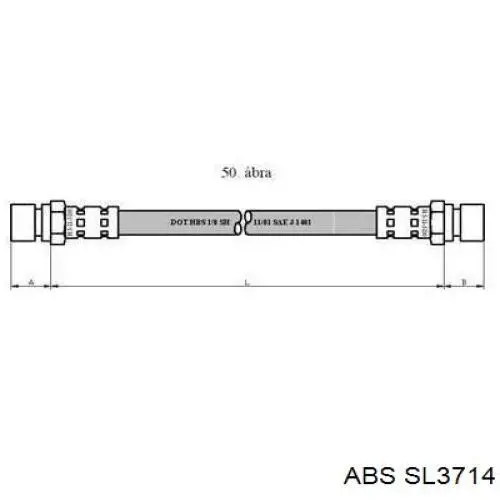 Шланг тормозной передний ABS SL3714