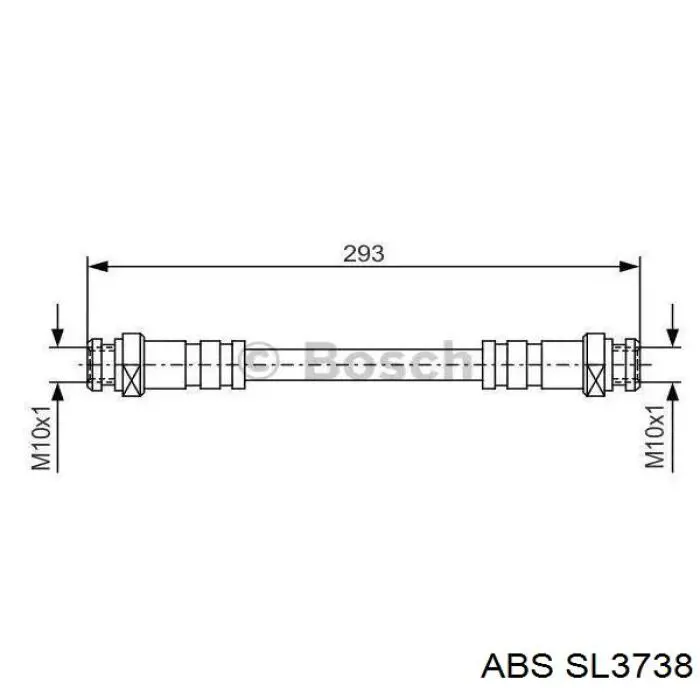 Шланг тормозной передний SL3738 ABS