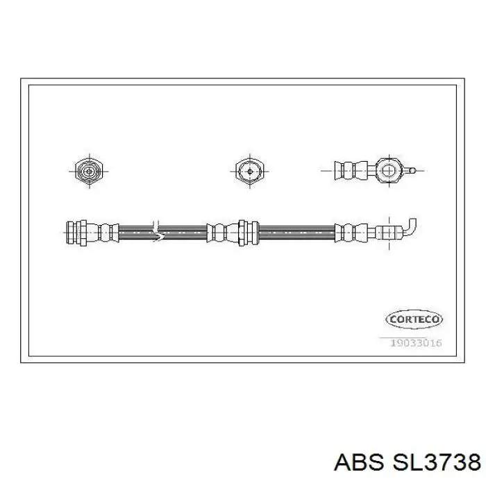 Шланг тормозной передний ABS SL3738 цена, от 8.36 USD