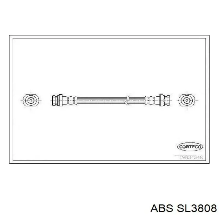 Шланг тормозной передний левый SL3808 ABS