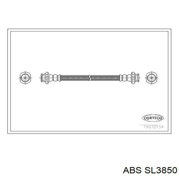 SL3850 ABS шланг тормозной задний