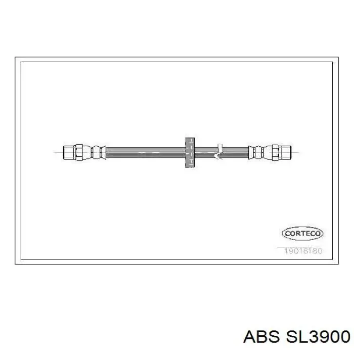 Tubo flexible de frenos trasero SL3900 ABS