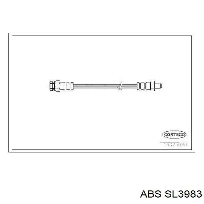 SL3983 ABS шланг тормозной задний