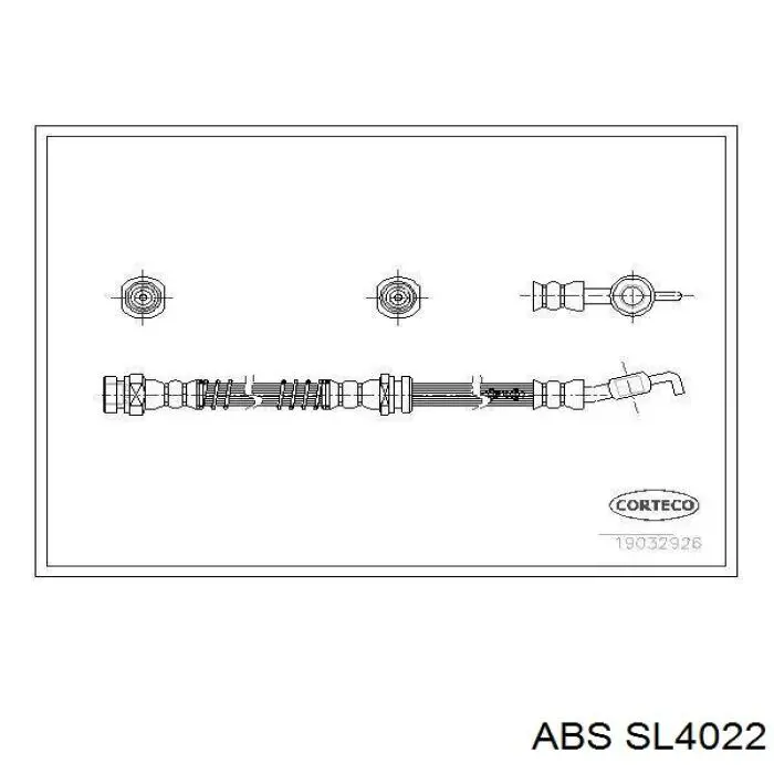 Шланг тормозной передний SL4022 ABS