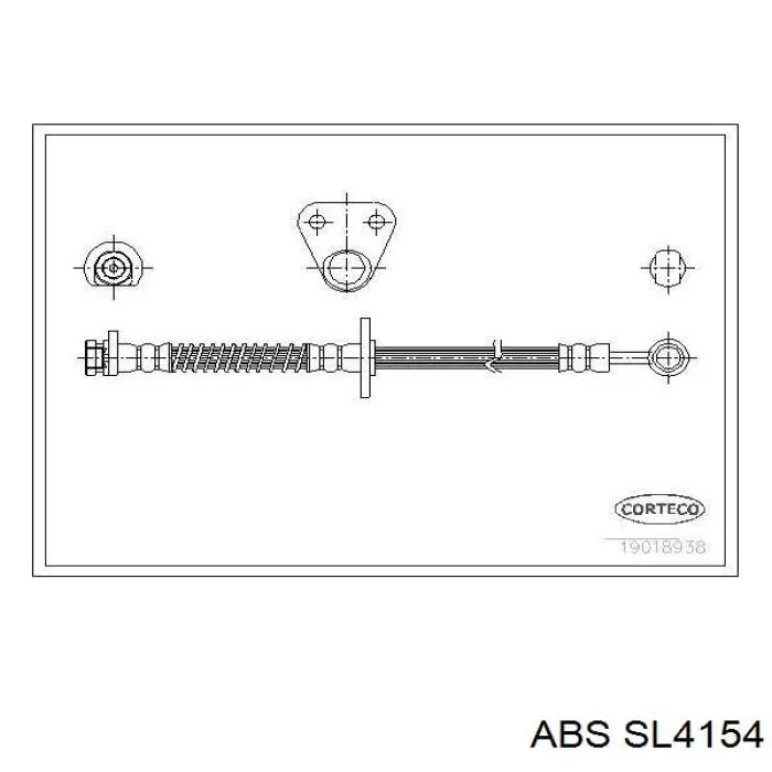 Задний тормозной шланг SL4154 ABS