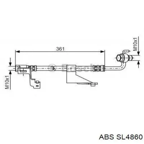 Шланг тормозной передний, левый ABS SL4860 цена, от 8.59 USD