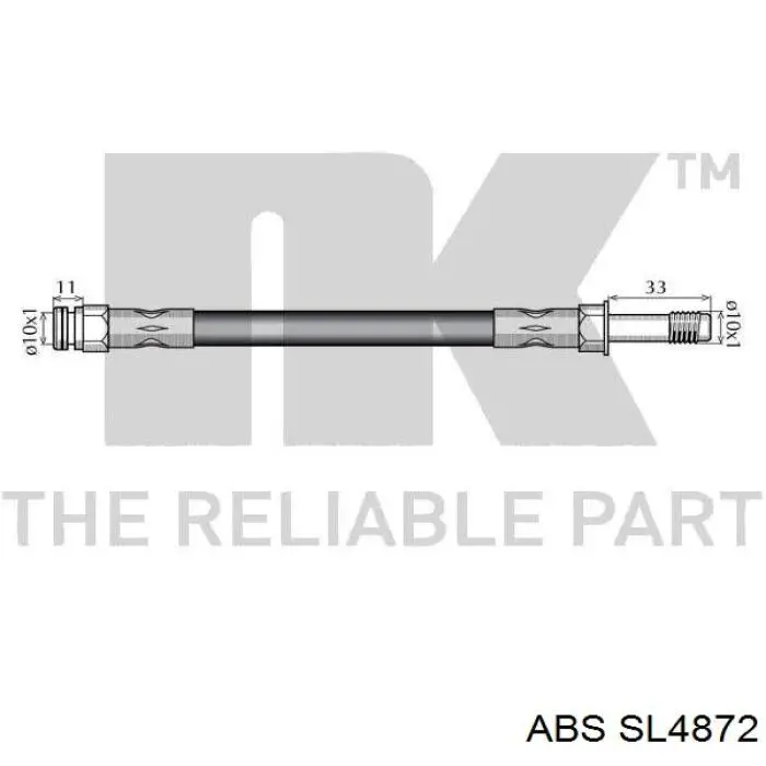 Шланг тормозной передний ABS SL4872 цена, от 5.65 USD