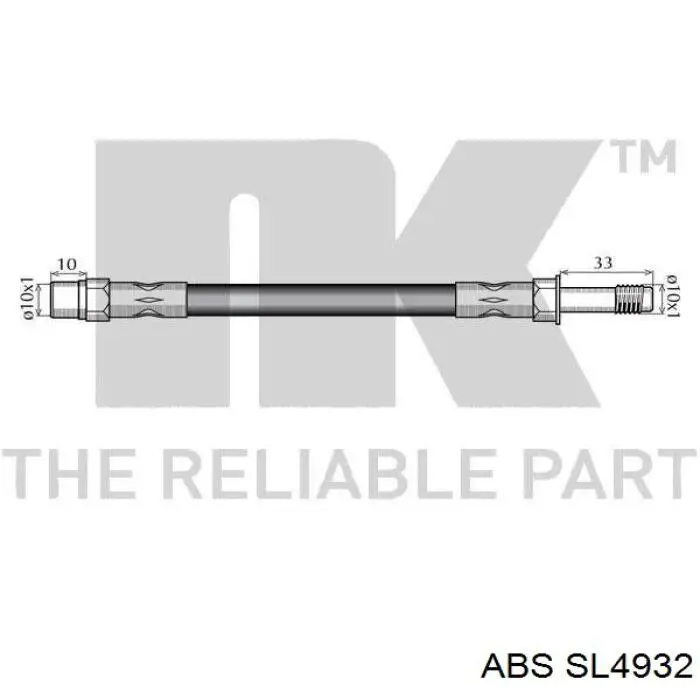Купить SL4932 ABS Задний тормозной шланг