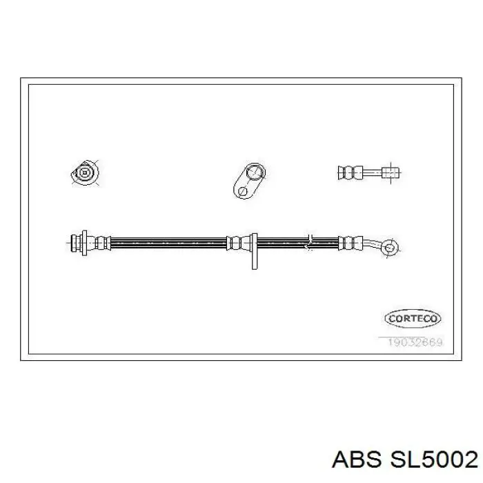 Шланг тормозной передний SL5002 ABS