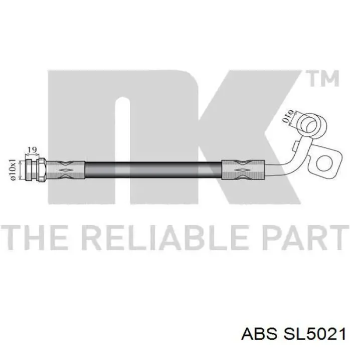 Шланг тормозной передний, левый K&K FT0413 цена, от 14.56 USD