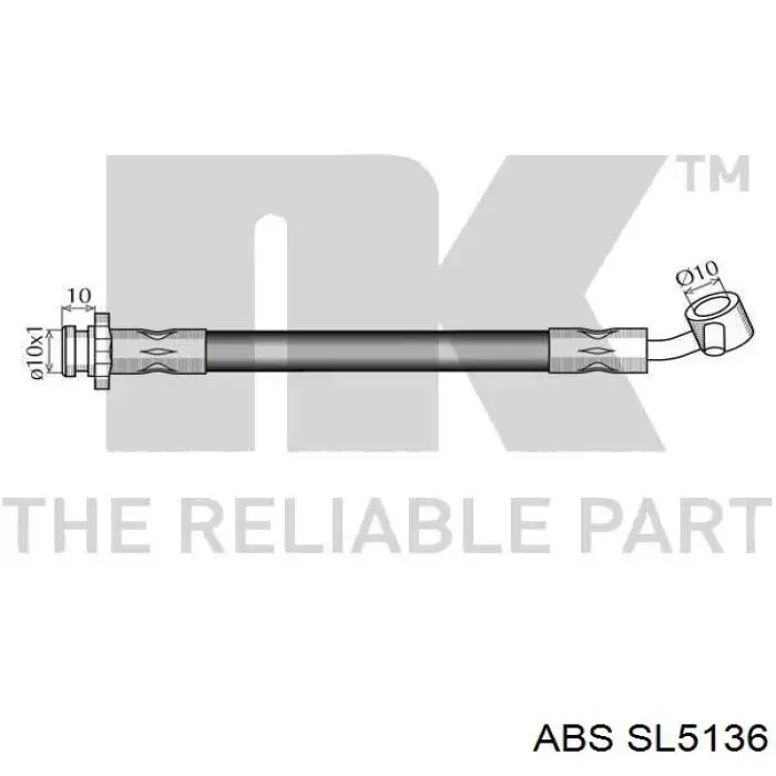 Передний правый тормозной шланг Nissan/Infiniti 462102J007