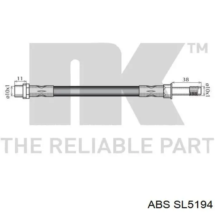 Купить SL5194 ABS Шланг тормозной передний