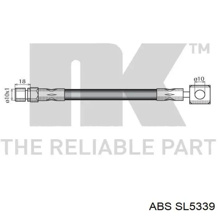 Купить SL5339 ABS Шланг тормозной передний