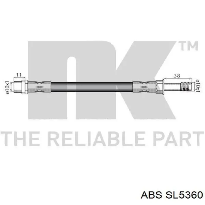 Шланг тормозной задний ABS SL5360