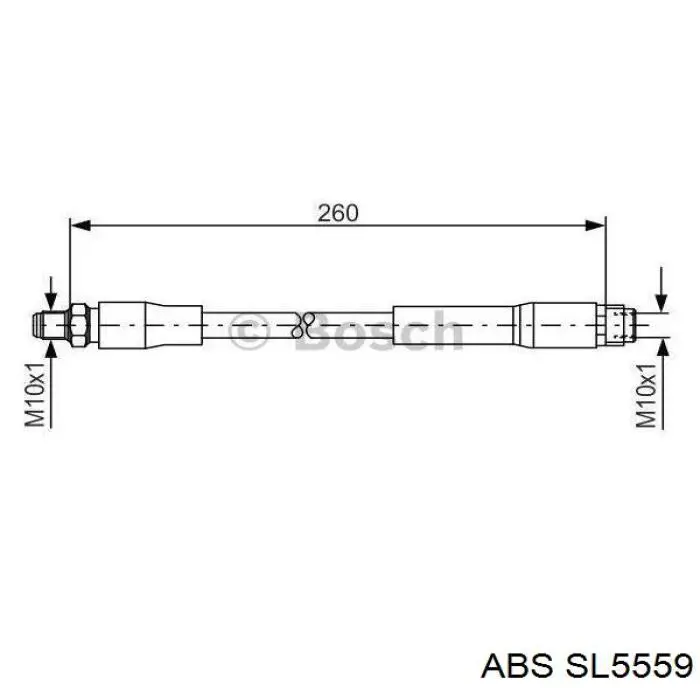 Шланг тормозной передний SL5559 ABS