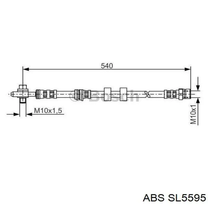 SL5595 ABS Гибкая тормозная трубка передняя