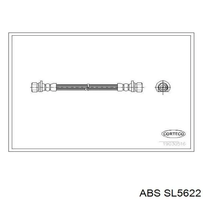 SL5622 ABS шланг тормозной задний