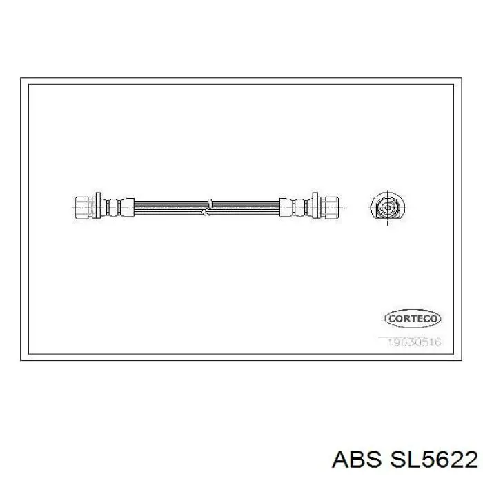 6T48038 Samko шланг тормозной задний