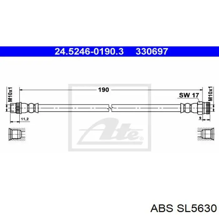 Купить SL5630 ABS Задний тормозной шланг