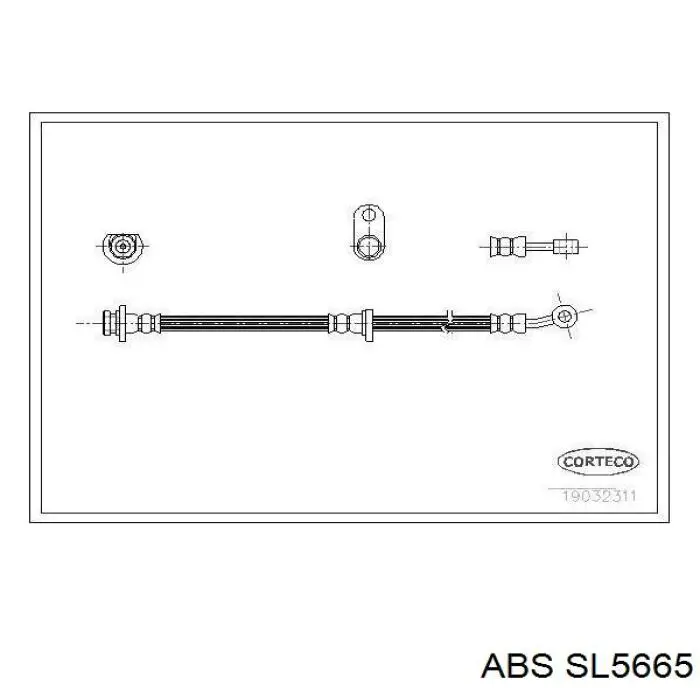 Шланг тормозной передний, левый ABS SL5665 цена, от 16.69 USD