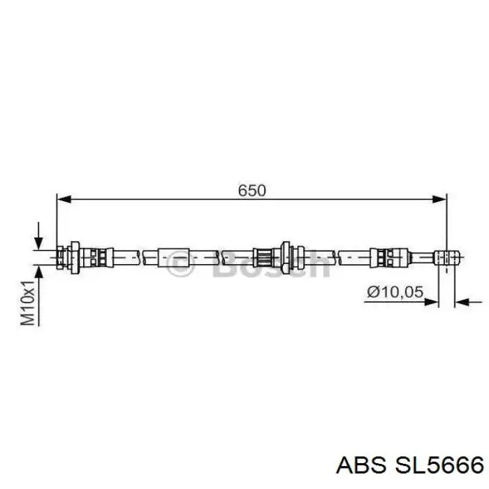 Шланг тормозной передний, левый ABS SL5666 цена, от 14.09 USD