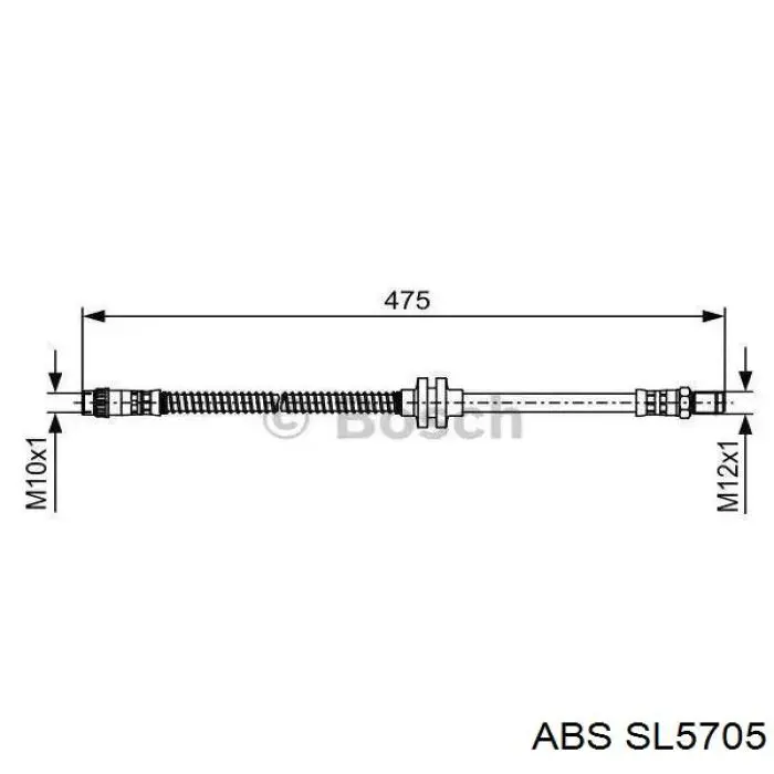 Купить SL5705 ABS Шланг тормозной передний