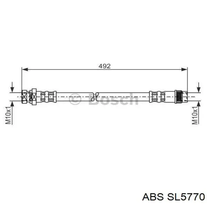 Шланг тормозной передний ABS SL5770