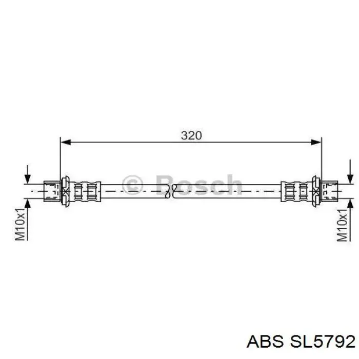 Купить SL5792 ABS Шланг тормозной задний левый