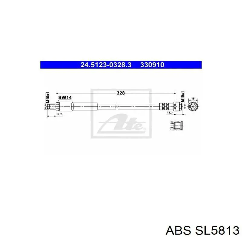 Тормозной шланг задний ABS SL5813 цена, от 4.50 USD