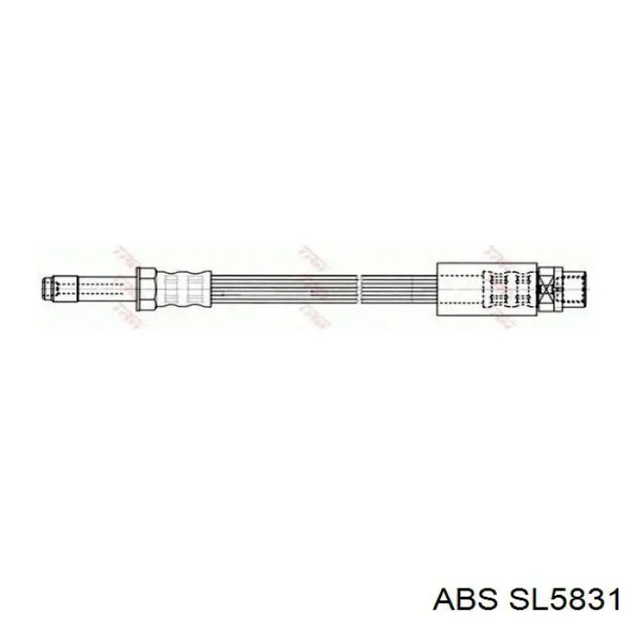 SL5831 ABS шланг тормозной задний