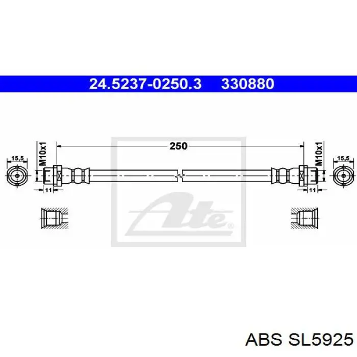Тормозной шланг задний ABS SL5925 цена, от 4.90 USD