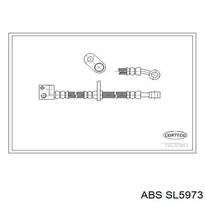 Шланг тормозной передний левый SL5973 ABS