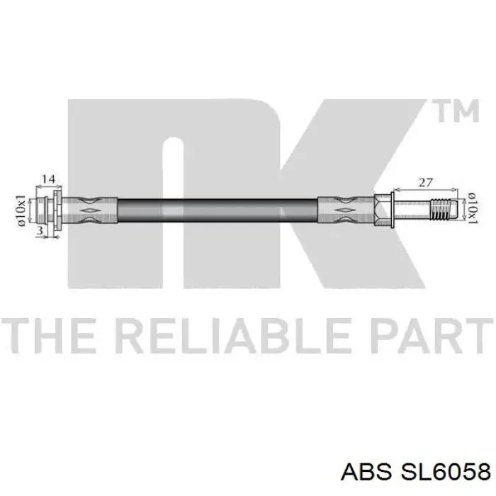 Купить 6T48358 LPR Шланг тормозной передний