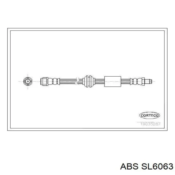 Шланг тормозной передний SL6063 ABS