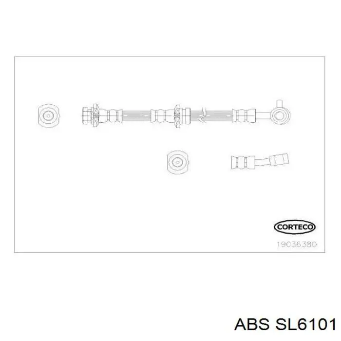 SL6101 ABS Шланг тормозной передний правый