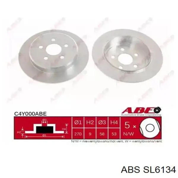 Шланг тормозной передний, левый ABS SL6134 цена, от 19.16 USD